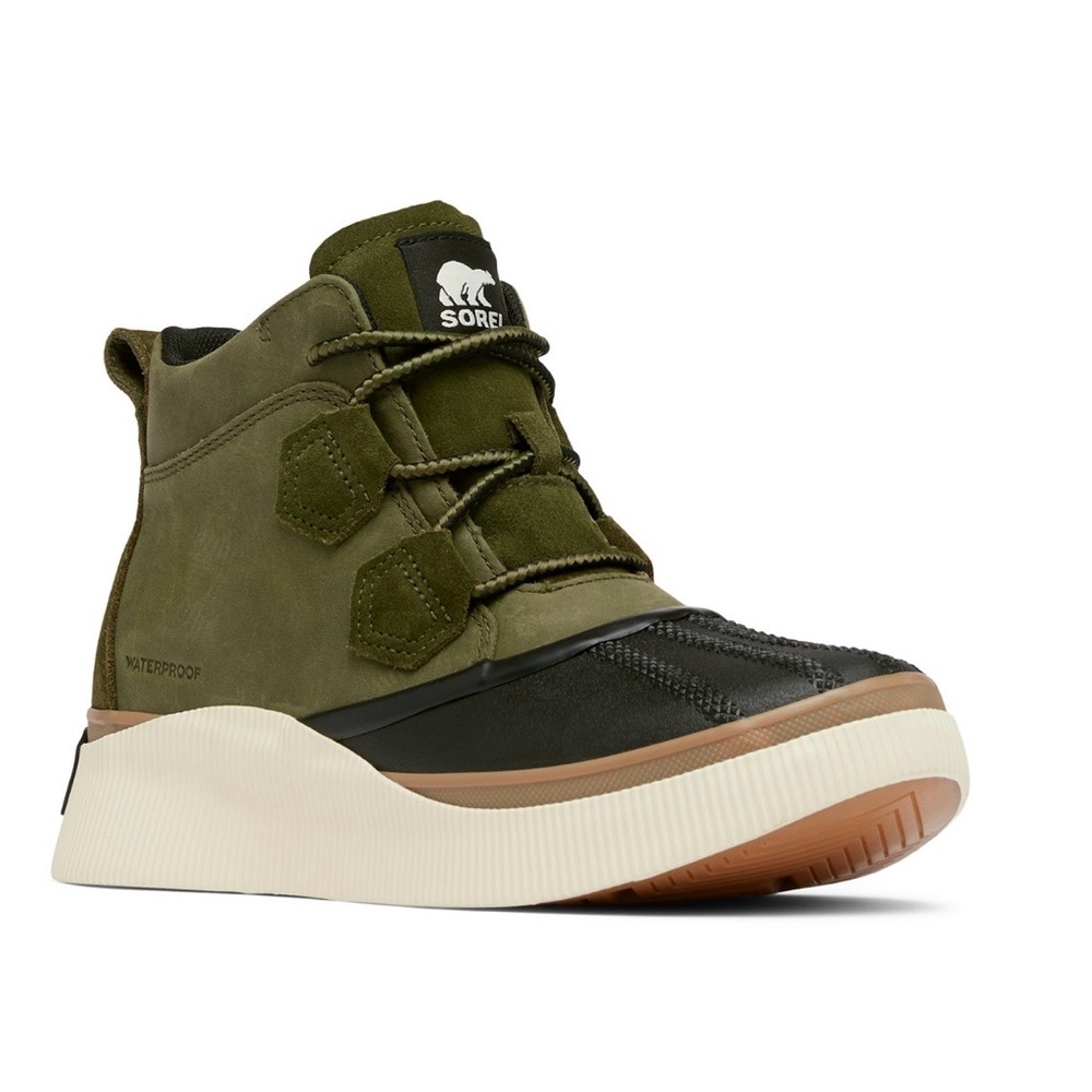 Sorel Kids Olive and Black Waterproof Boots